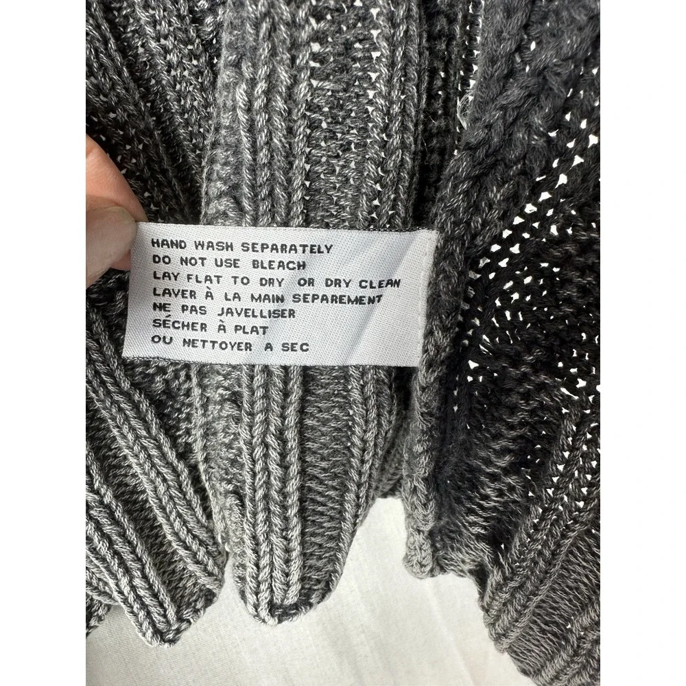 Tulle Women's Sweater M Chunky Cable Knit Fisherman Pullover Zipper Pockets - Picture 6 of 13